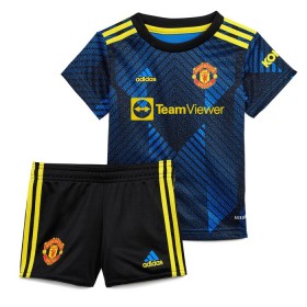 Koszulka Manchester United Dziecięcy Trzeci Stroje Piłkarskie 2021/22 Krótki Rękaw